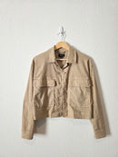 Evereve Linen Blend Crop Jacket (XS)