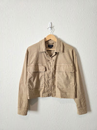 Evereve Linen Blend Crop Jacket (XS)
