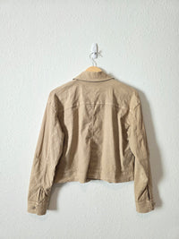 Evereve Linen Blend Crop Jacket (XS)