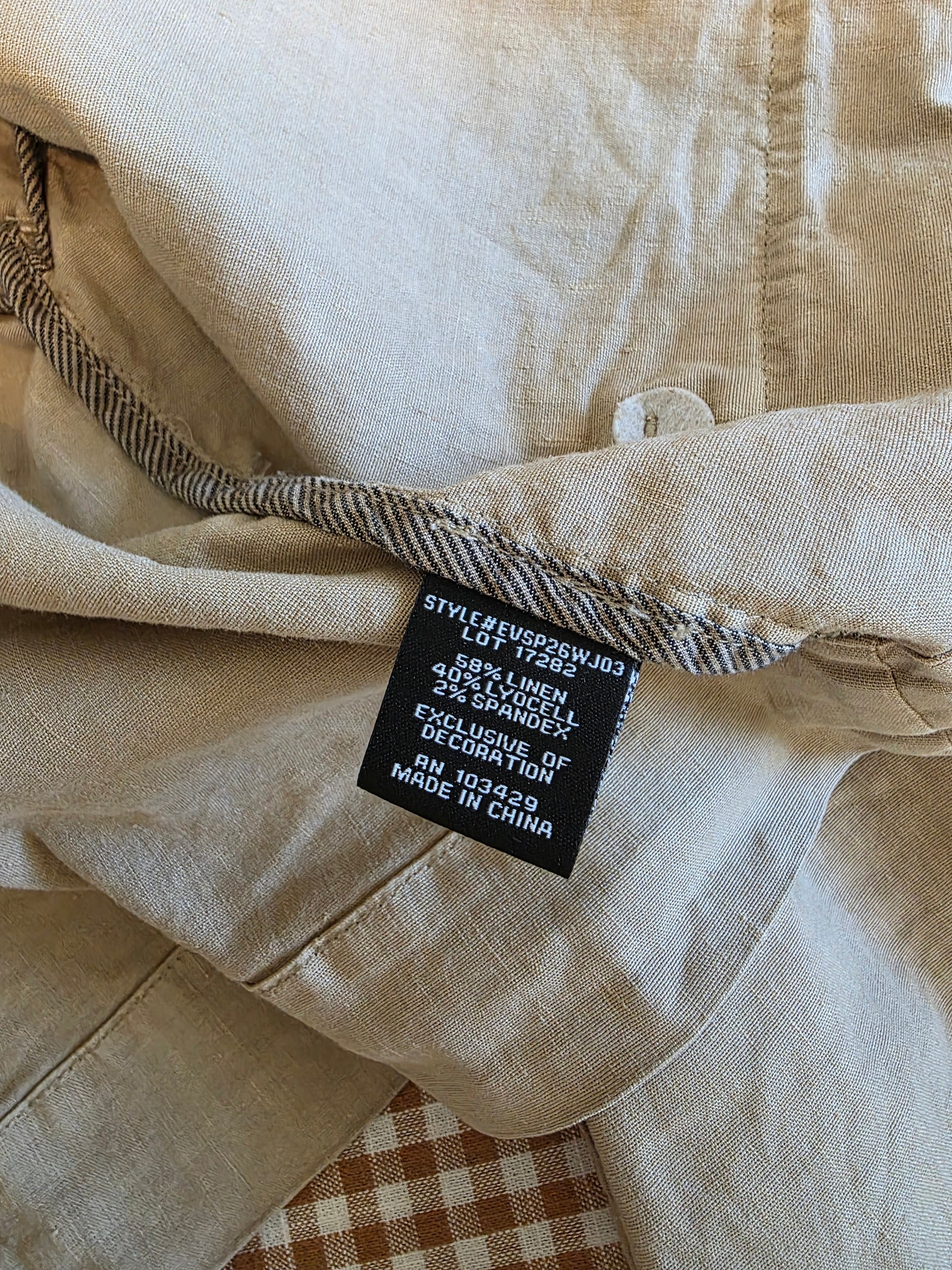 Evereve Linen Blend Crop Jacket (XS)
