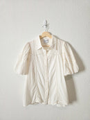 Frnch Puff Sleeve Cotton Top (M)