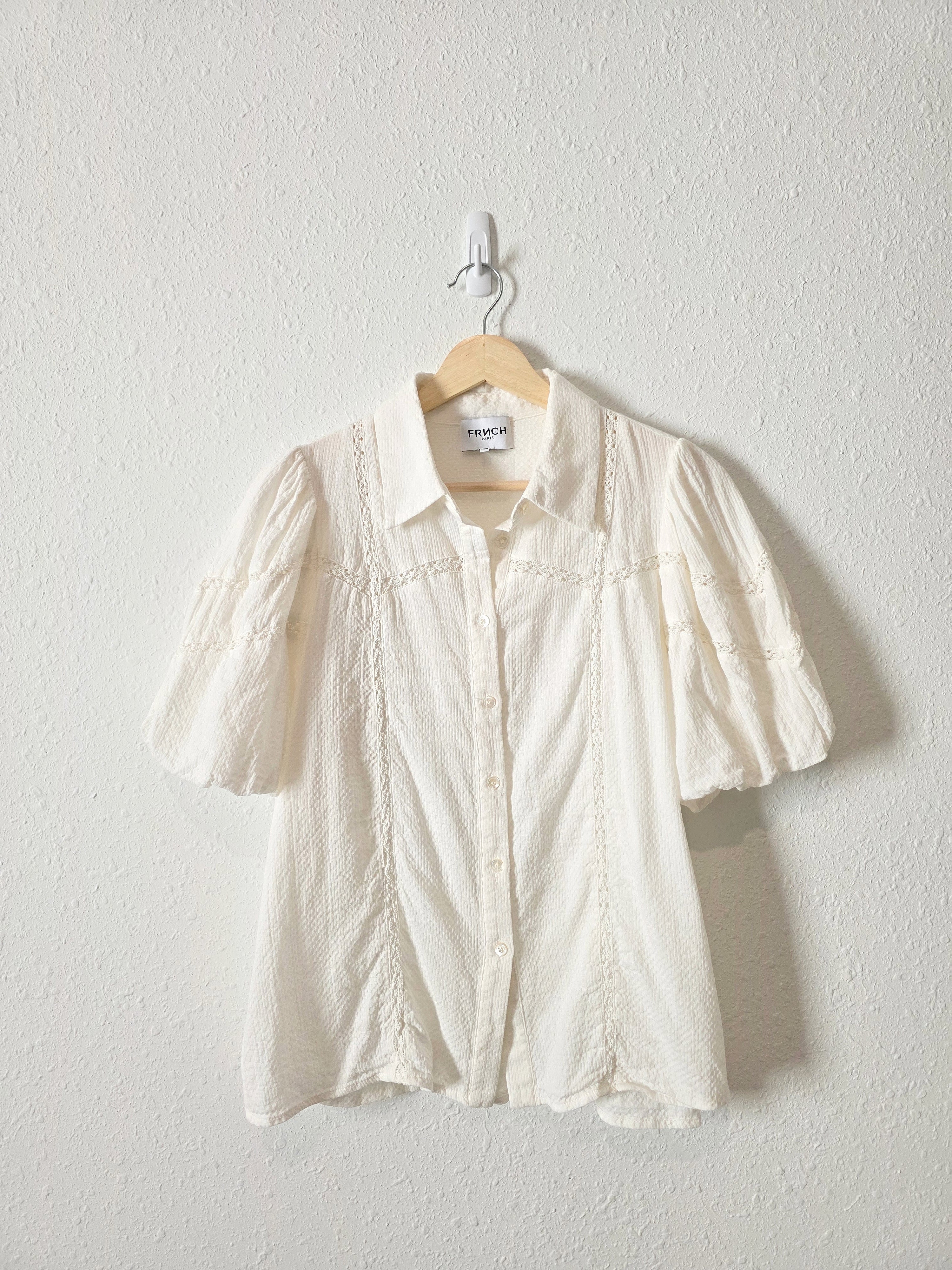 Frnch Puff Sleeve Cotton Top (M)