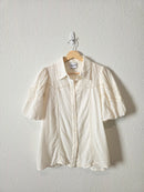 Frnch Puff Sleeve Cotton Top (M)