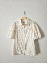 Frnch Puff Sleeve Cotton Top (M)