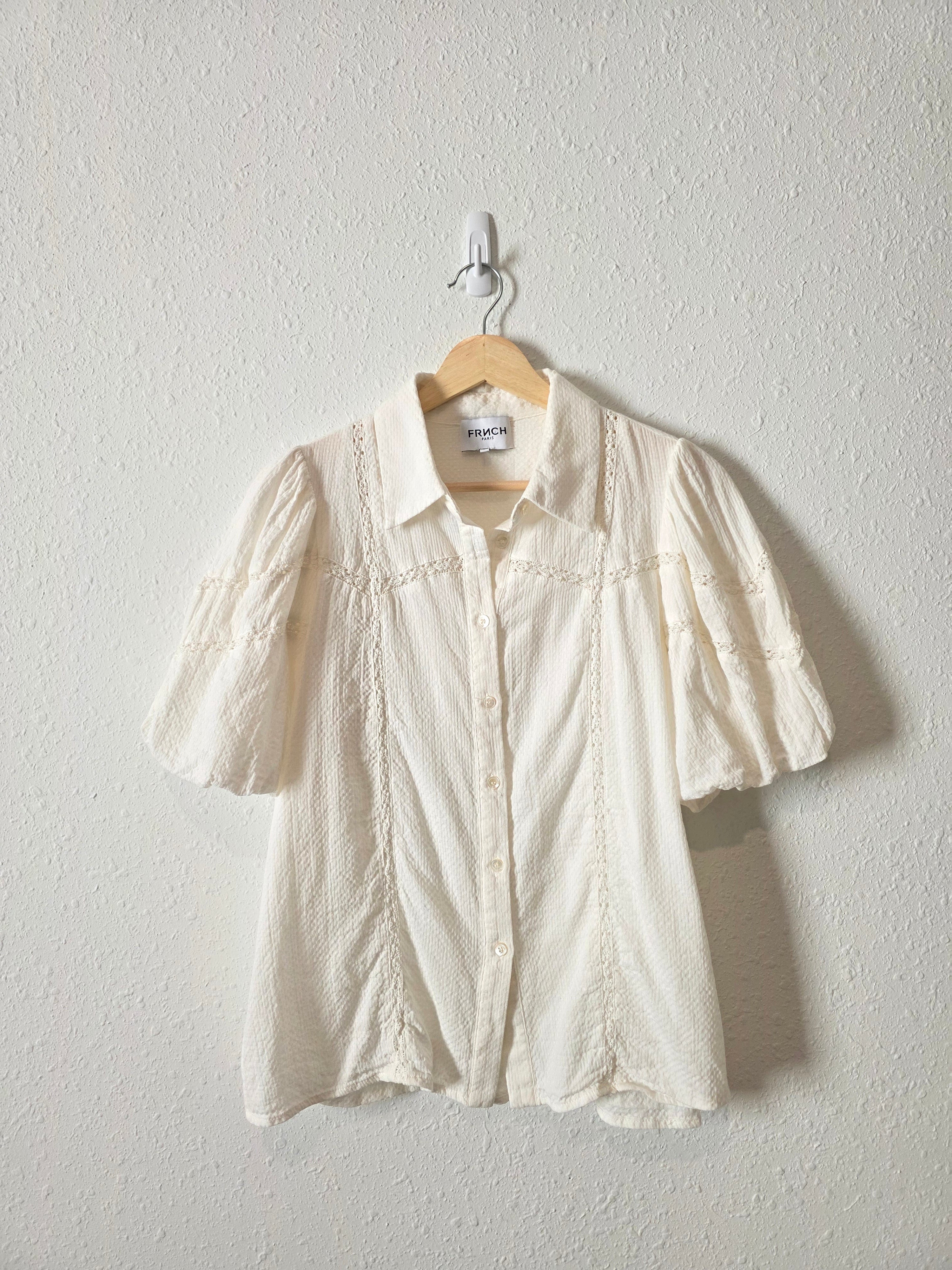 Frnch Puff Sleeve Cotton Top (M)