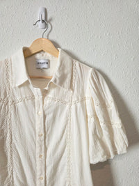 Frnch Puff Sleeve Cotton Top (M)