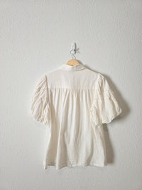 Frnch Puff Sleeve Cotton Top (M)