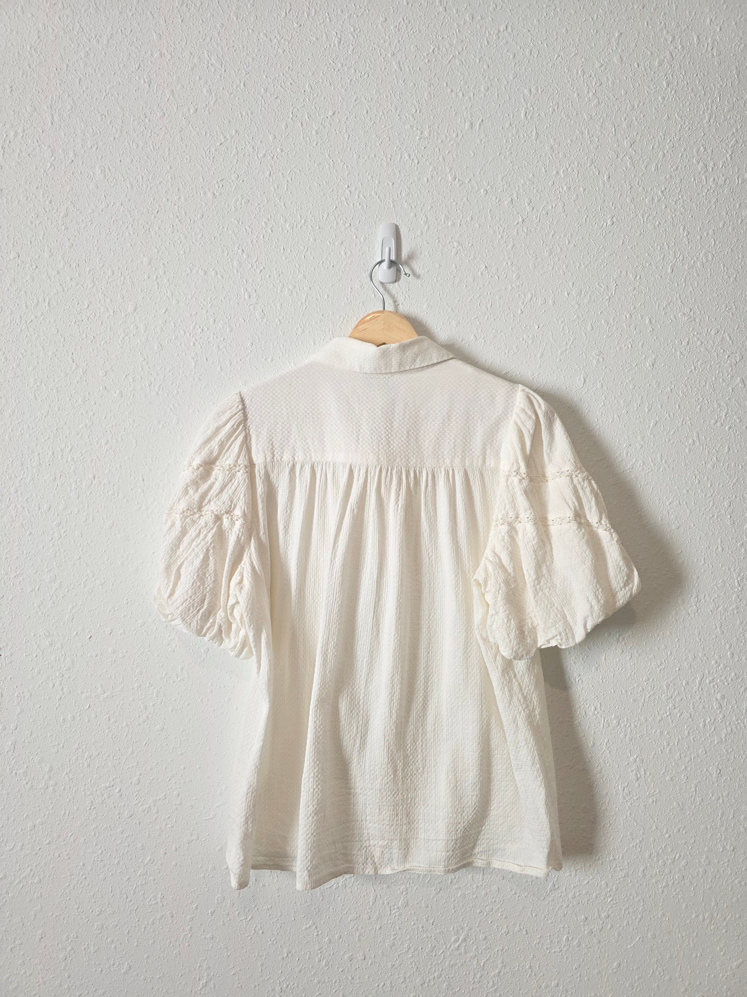Frnch Puff Sleeve Cotton Top (M)