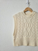 Free People Cable Knit Sweater Vest (M)