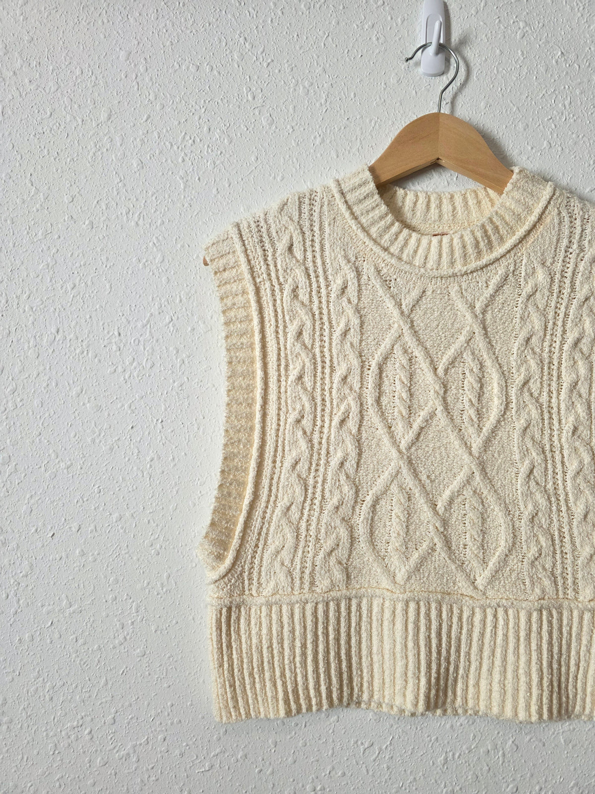Free People Cable Knit Sweater Vest (M)