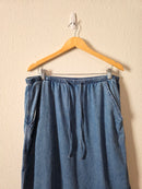 Pull On Denim Maxi Skirt (L)