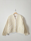 Neutral Checkered Quilted Jacket (XXL)