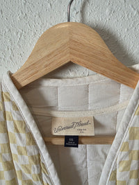 Neutral Checkered Quilted Jacket (XXL)