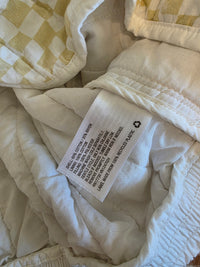 Neutral Checkered Quilted Jacket (XXL)