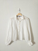 Pilcro Puff Sleeve Relaxed Top (XS)