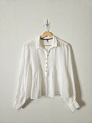Pilcro Puff Sleeve Relaxed Top (XS)