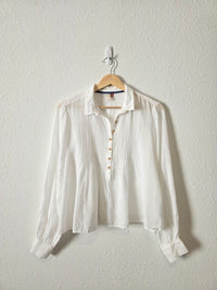 Pilcro Puff Sleeve Relaxed Top (XS)
