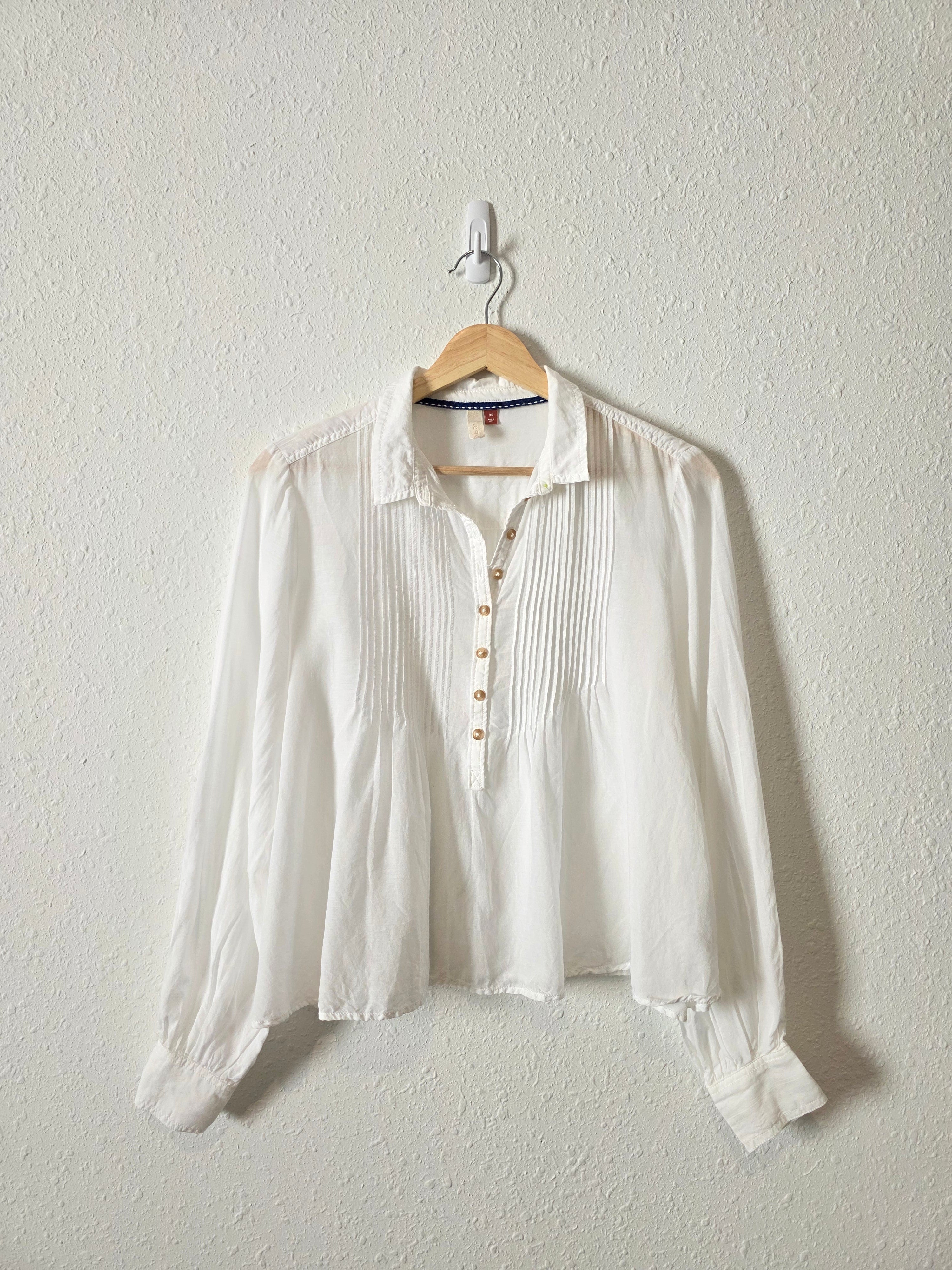 Pilcro Puff Sleeve Relaxed Top (XS)