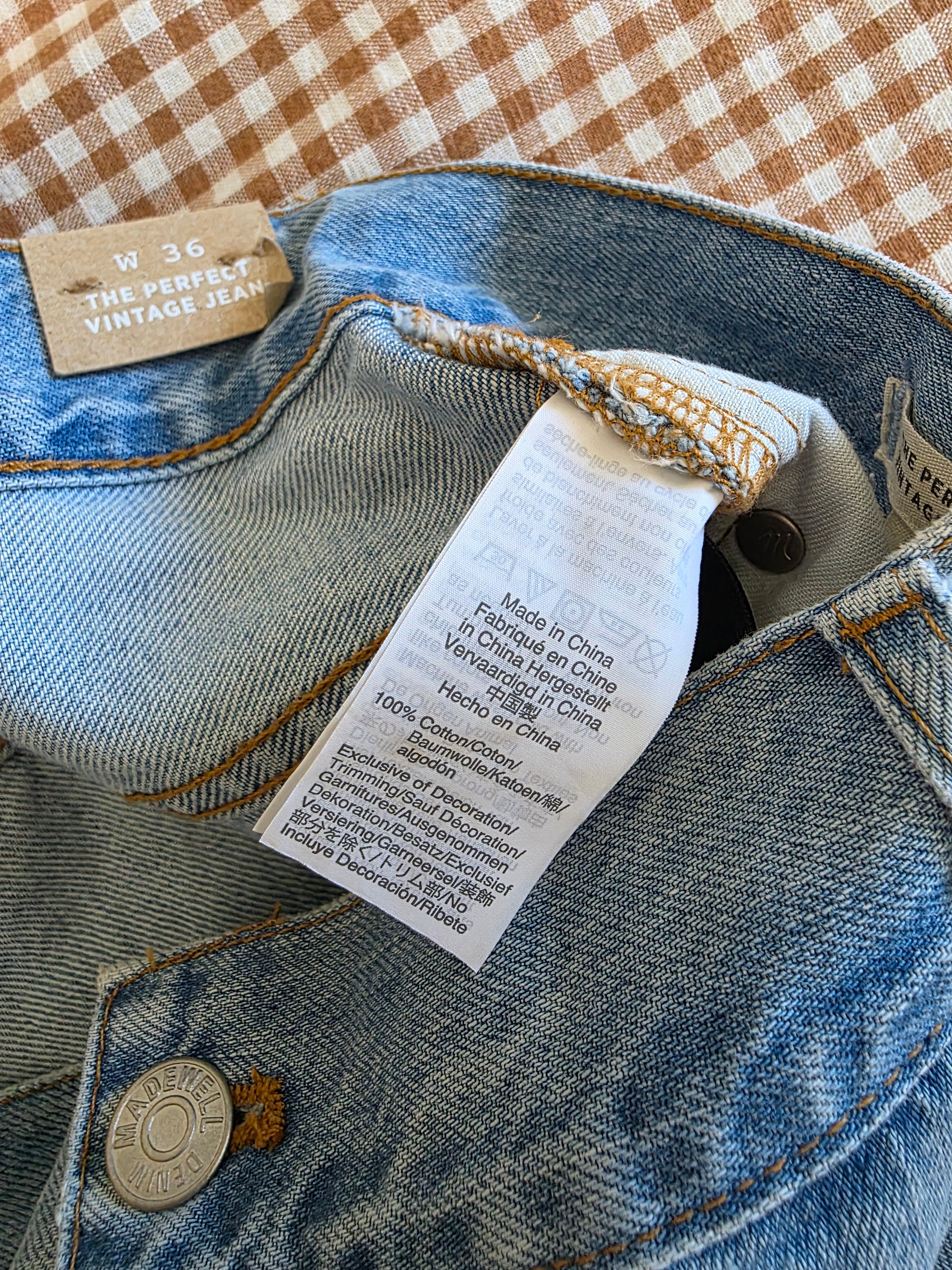 NEW Madewell Perfect Vintage Jean (36)