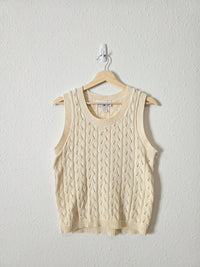 Vintage Crochet Knit Cotton Tank (S)