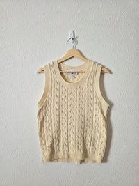 Vintage Crochet Knit Cotton Tank (S)