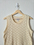 Vintage Crochet Knit Cotton Tank (S)
