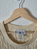 Vintage Crochet Knit Cotton Tank (S)