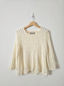 Vintage Crochet Cotton Ramie Top (LP)