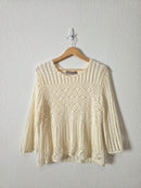 Vintage Crochet Cotton Ramie Top (LP)