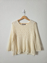 Vintage Crochet Cotton Ramie Top (LP)