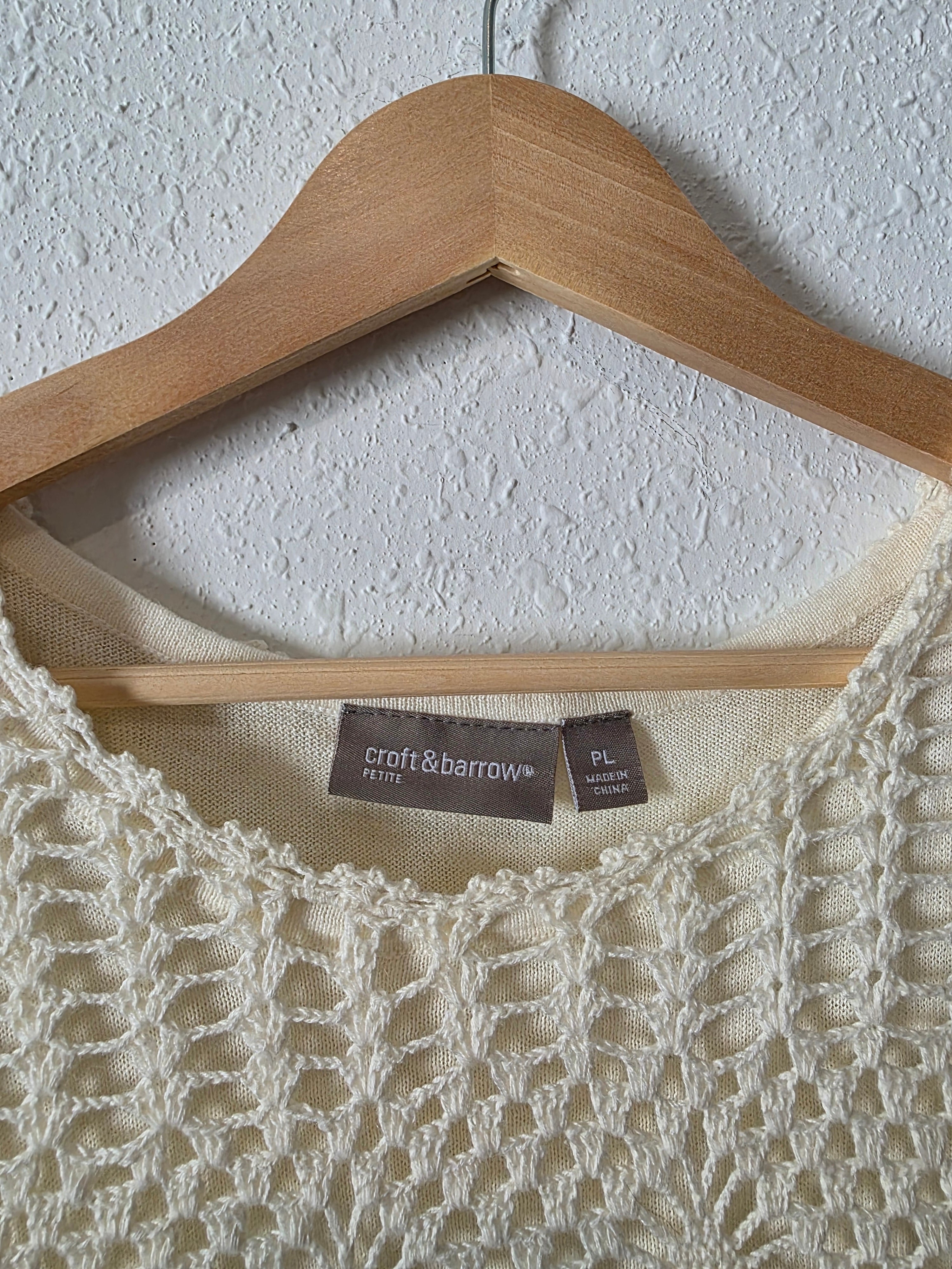Vintage Crochet Cotton Ramie Top (LP)