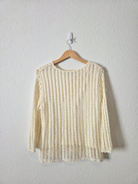 Vintage Crochet Cotton Ramie Top (LP)