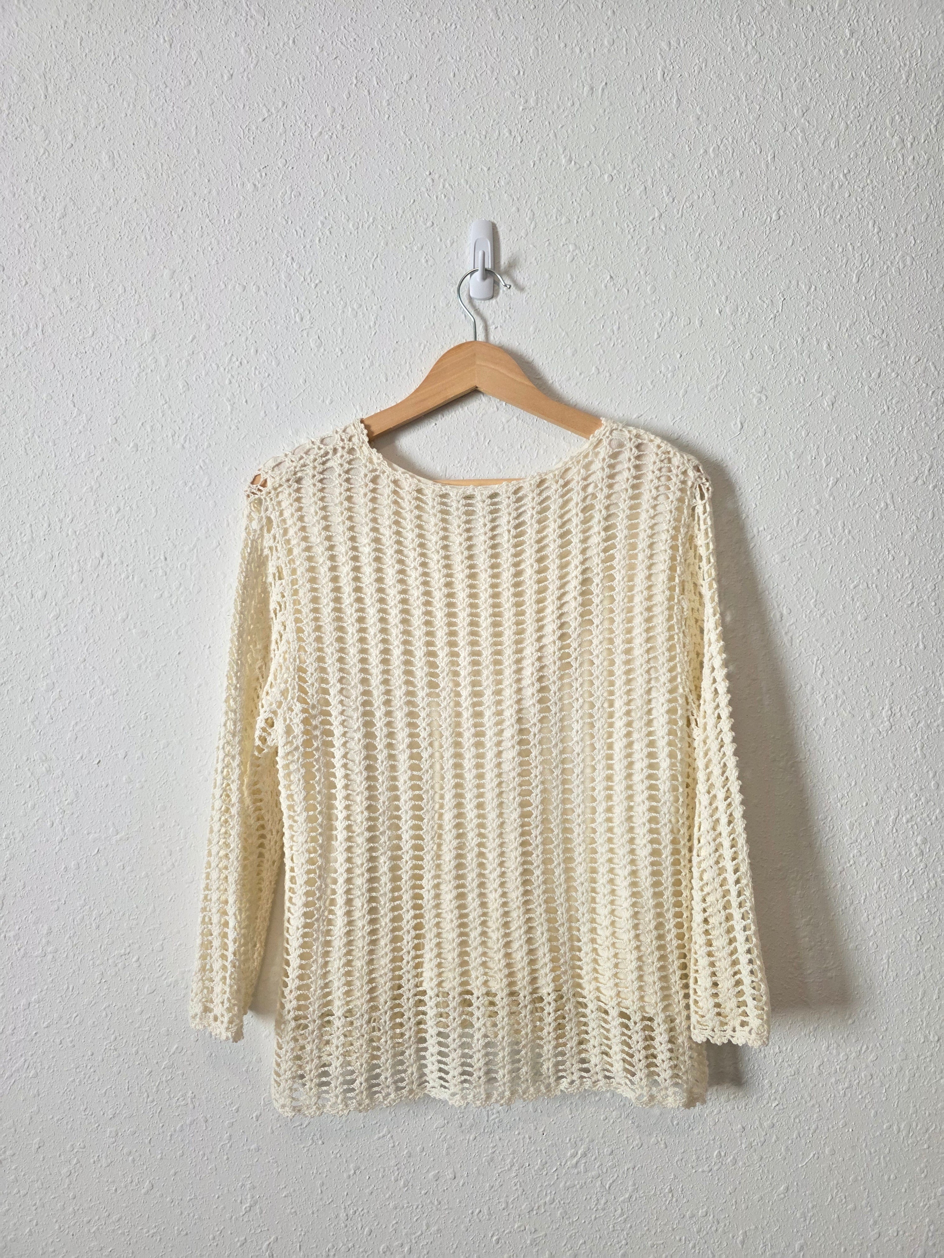 Vintage Crochet Cotton Ramie Top (LP)