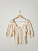 Another Love Crochet Knit Top (XS)