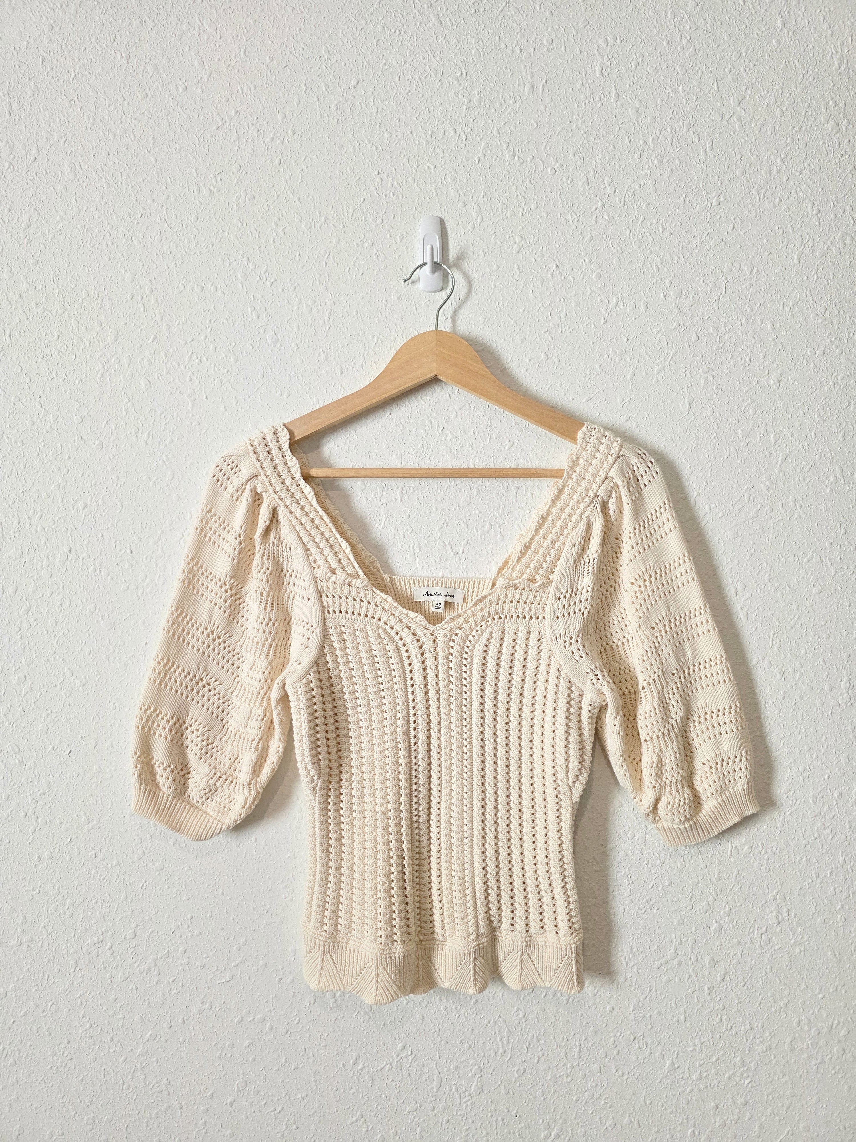 Another Love Crochet Knit Top (XS)