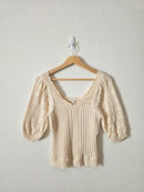 Another Love Crochet Knit Top (XS)
