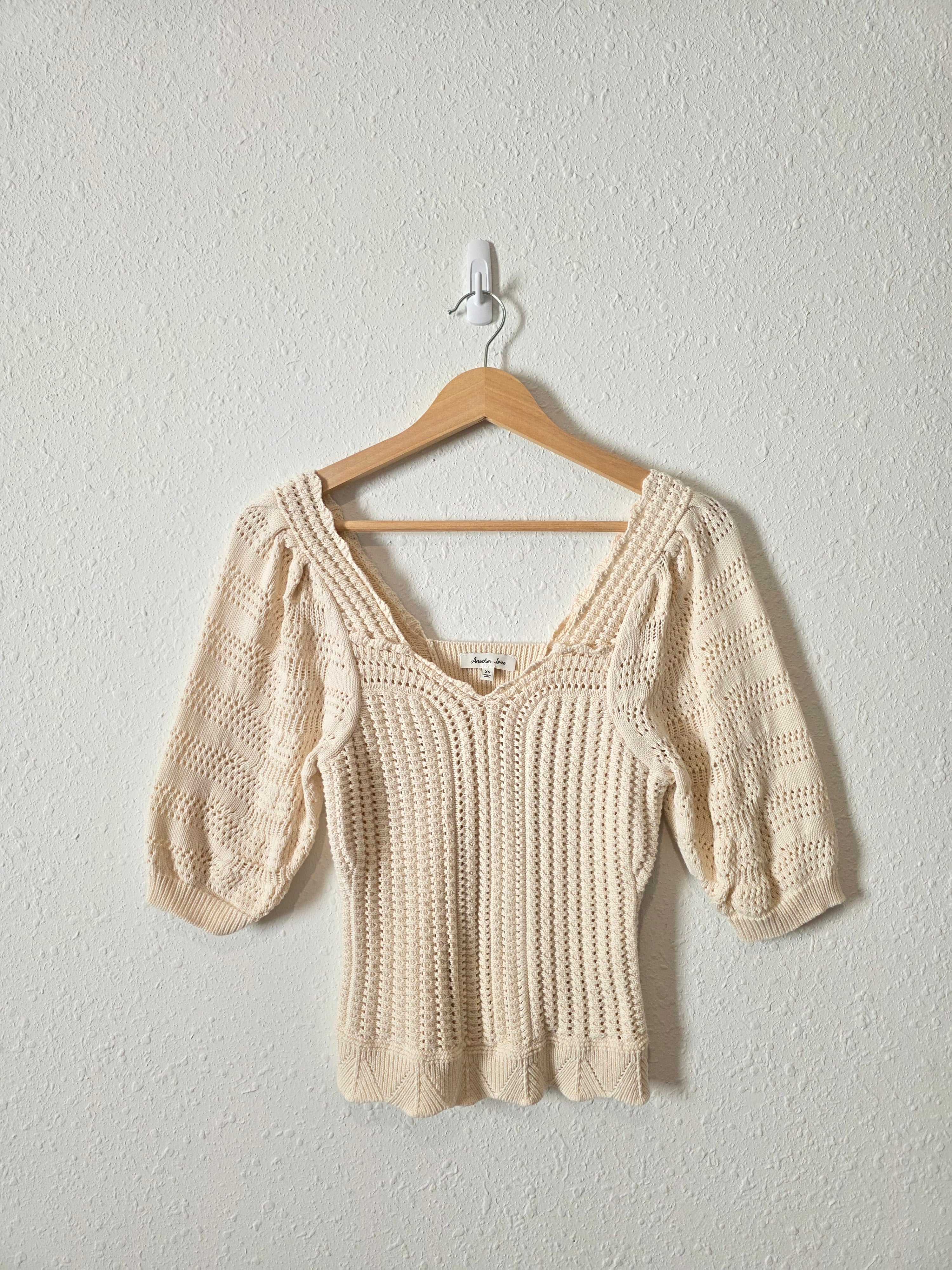 Another Love Crochet Knit Top (XS)