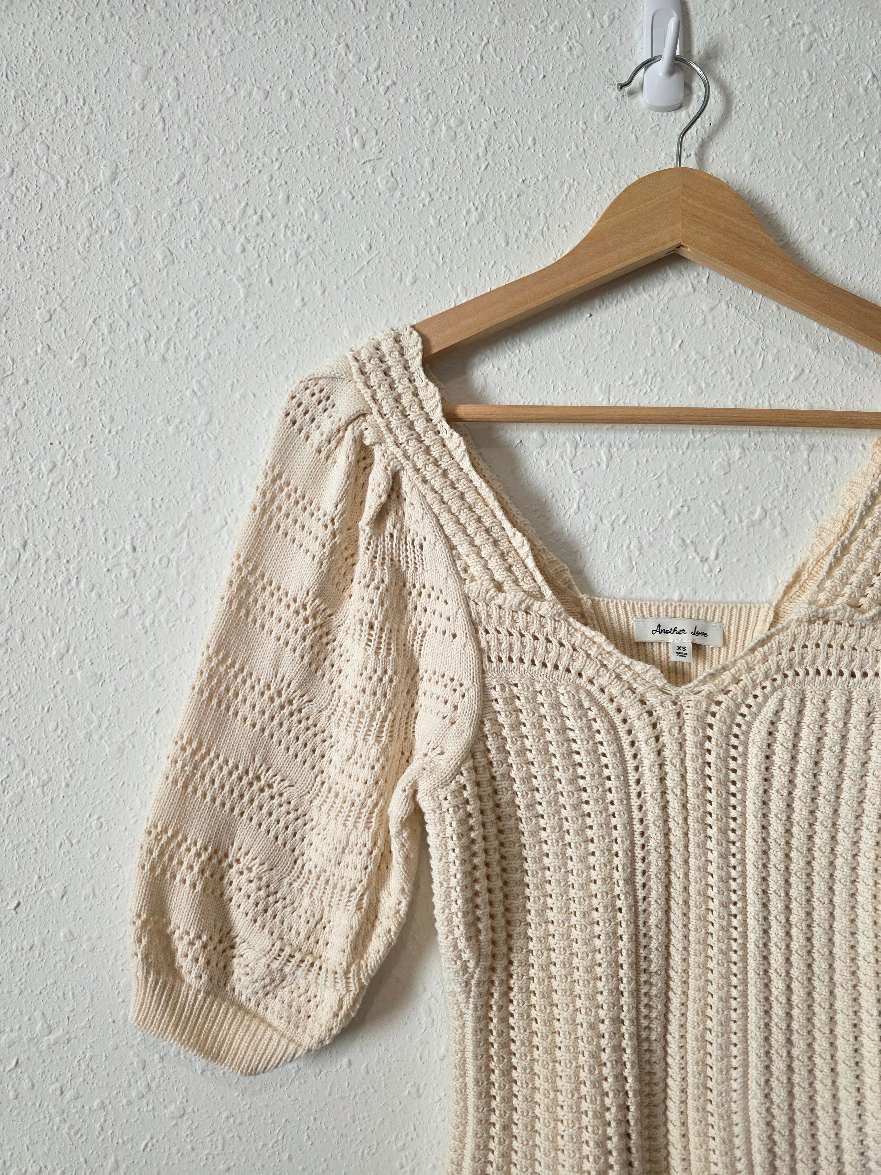 Another Love Crochet Knit Top (XS)