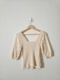 Another Love Crochet Knit Top (XS)