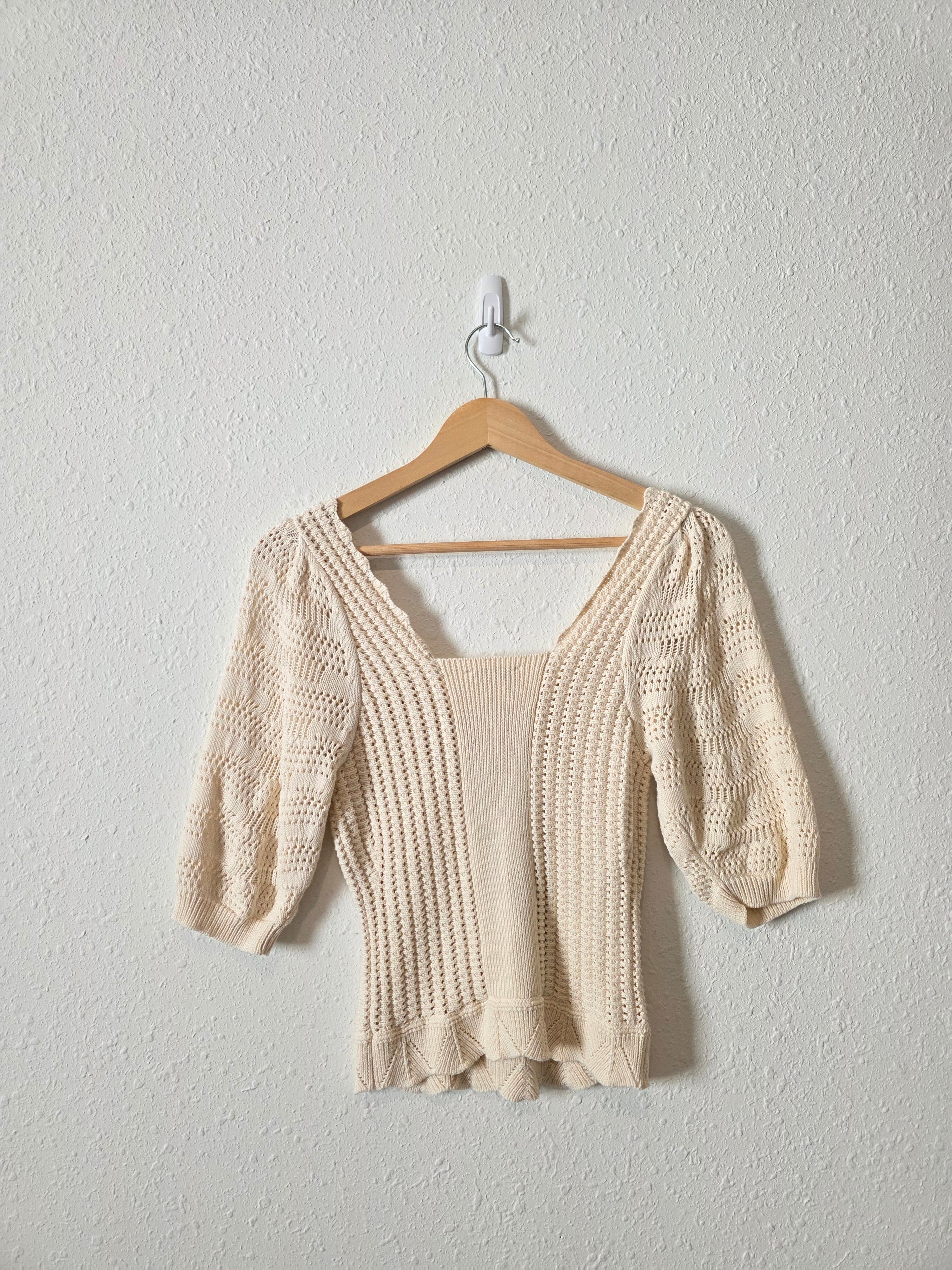 Another Love Crochet Knit Top (XS)