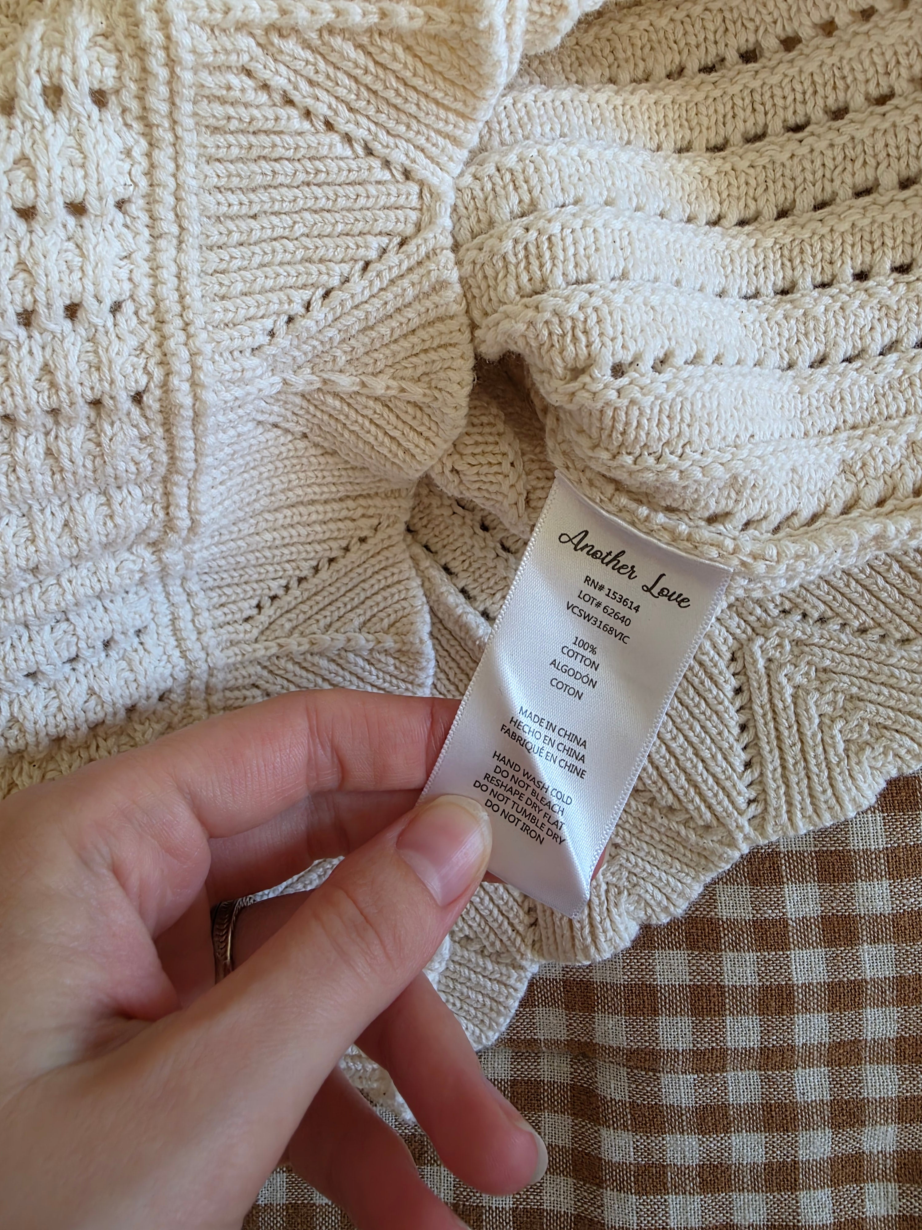Another Love Crochet Knit Top (XS)