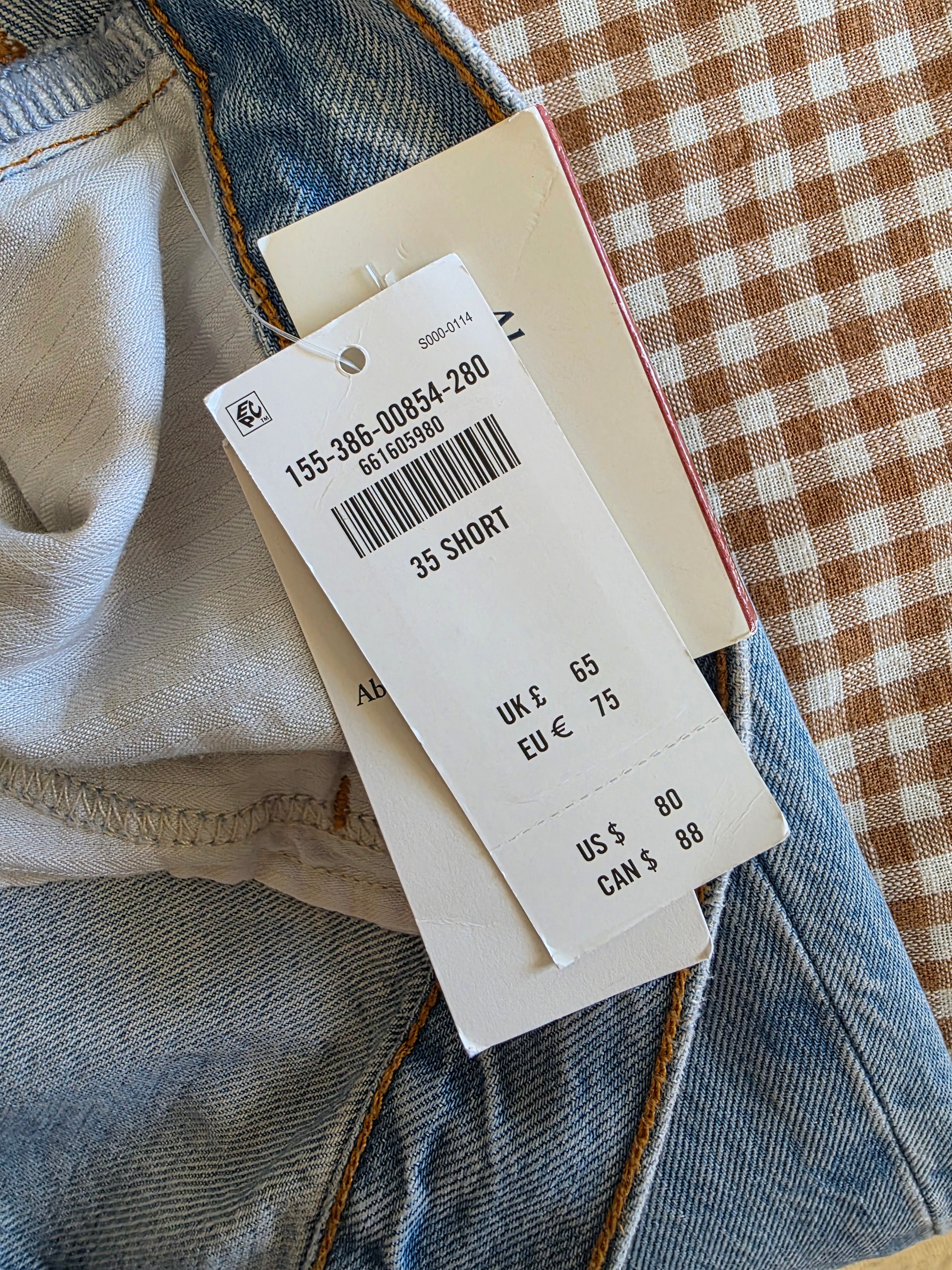 NEW Abercrombie Wide Leg Crop Jeans (35 short)