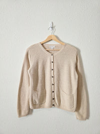 Vintage Textured Cotton Ramie Cardigan (S)