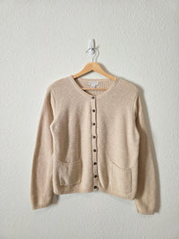 Vintage Textured Cotton Ramie Cardigan (S)