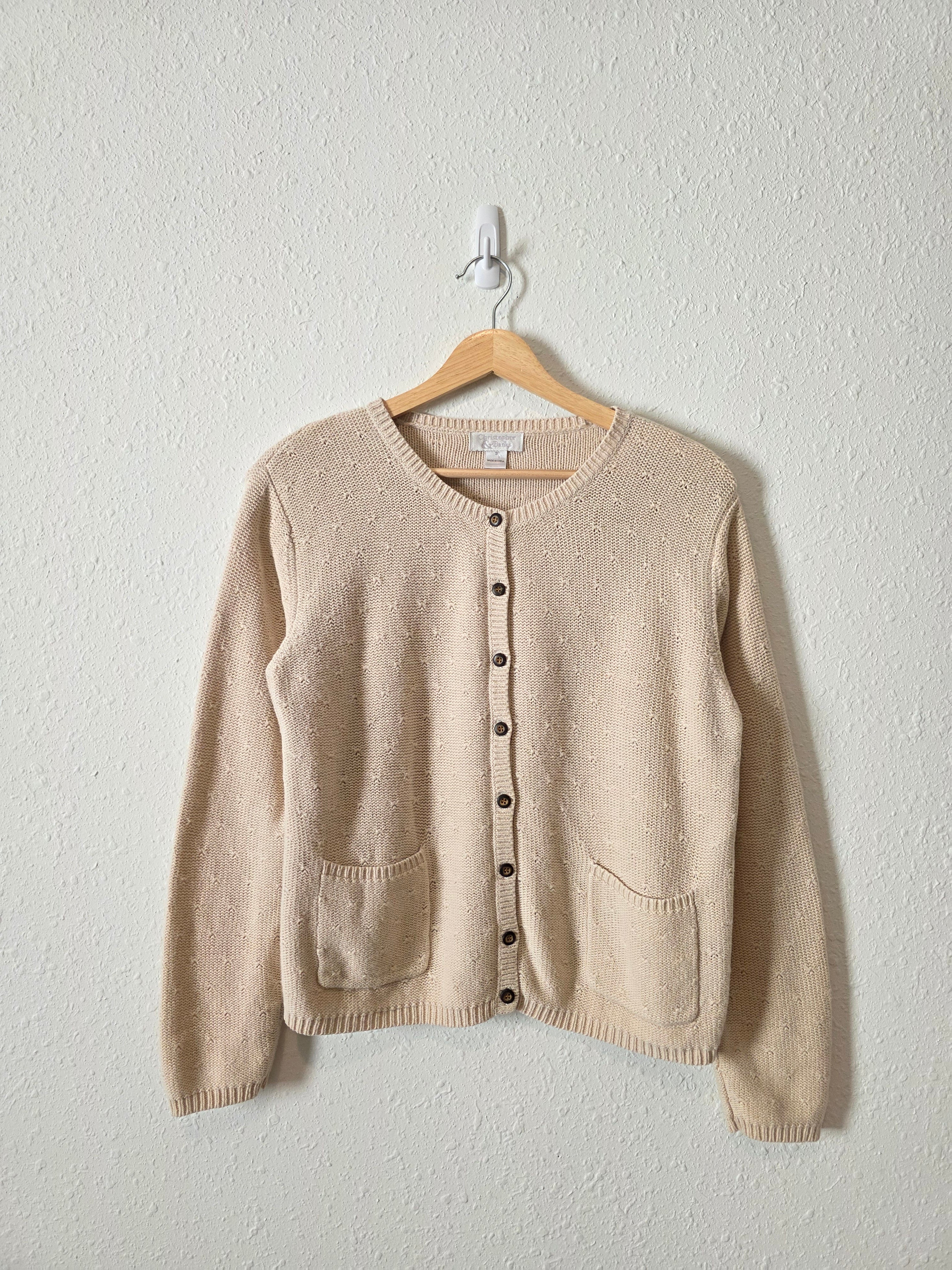 Vintage Textured Cotton Ramie Cardigan (S)