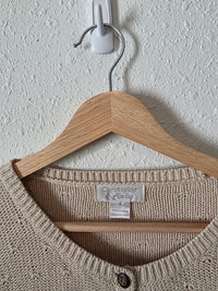 Vintage Textured Cotton Ramie Cardigan (S)