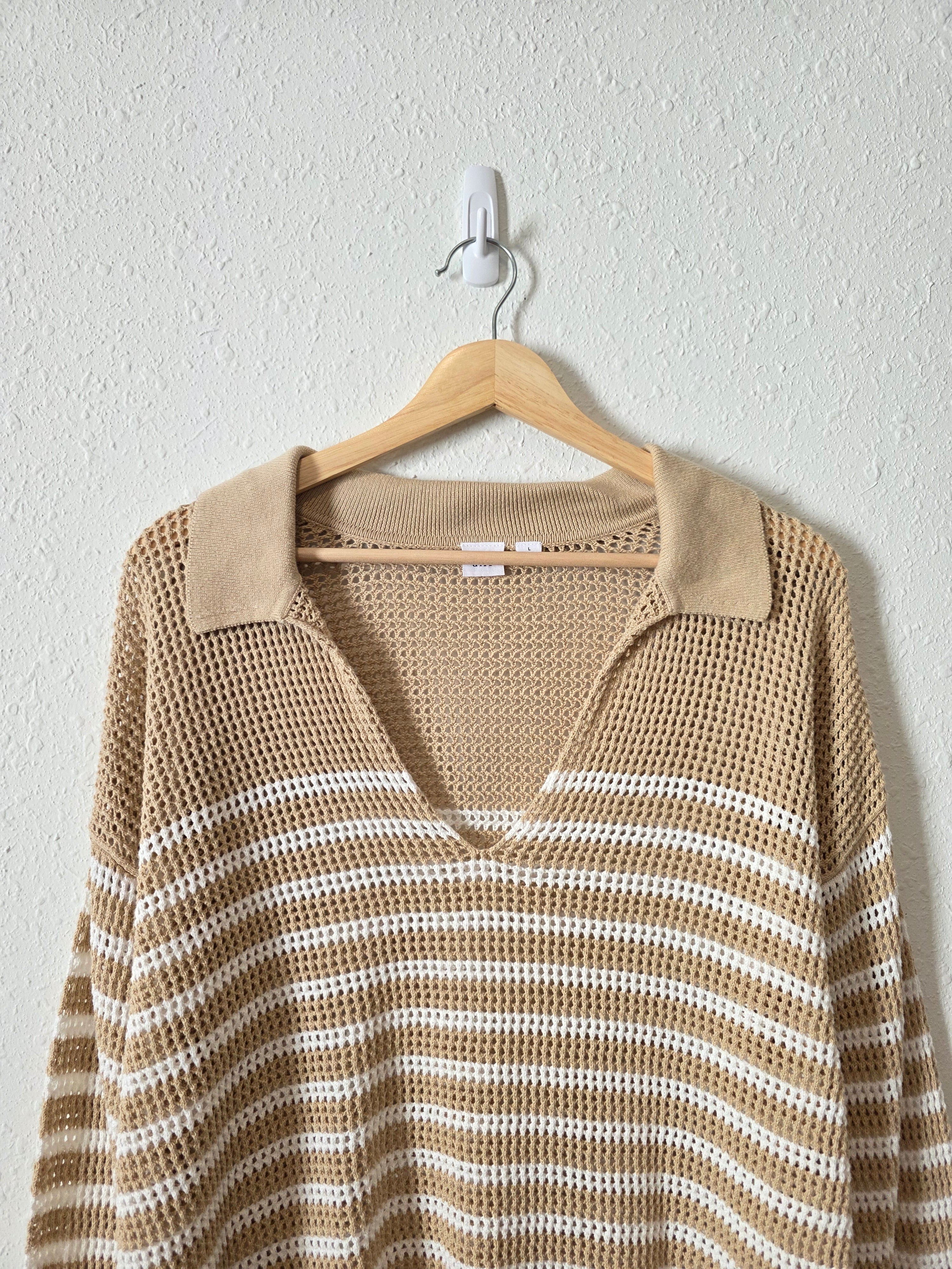 Gap Crochet Knit V Neck Sweater (L)