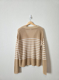 Gap Crochet Knit V Neck Sweater (L)