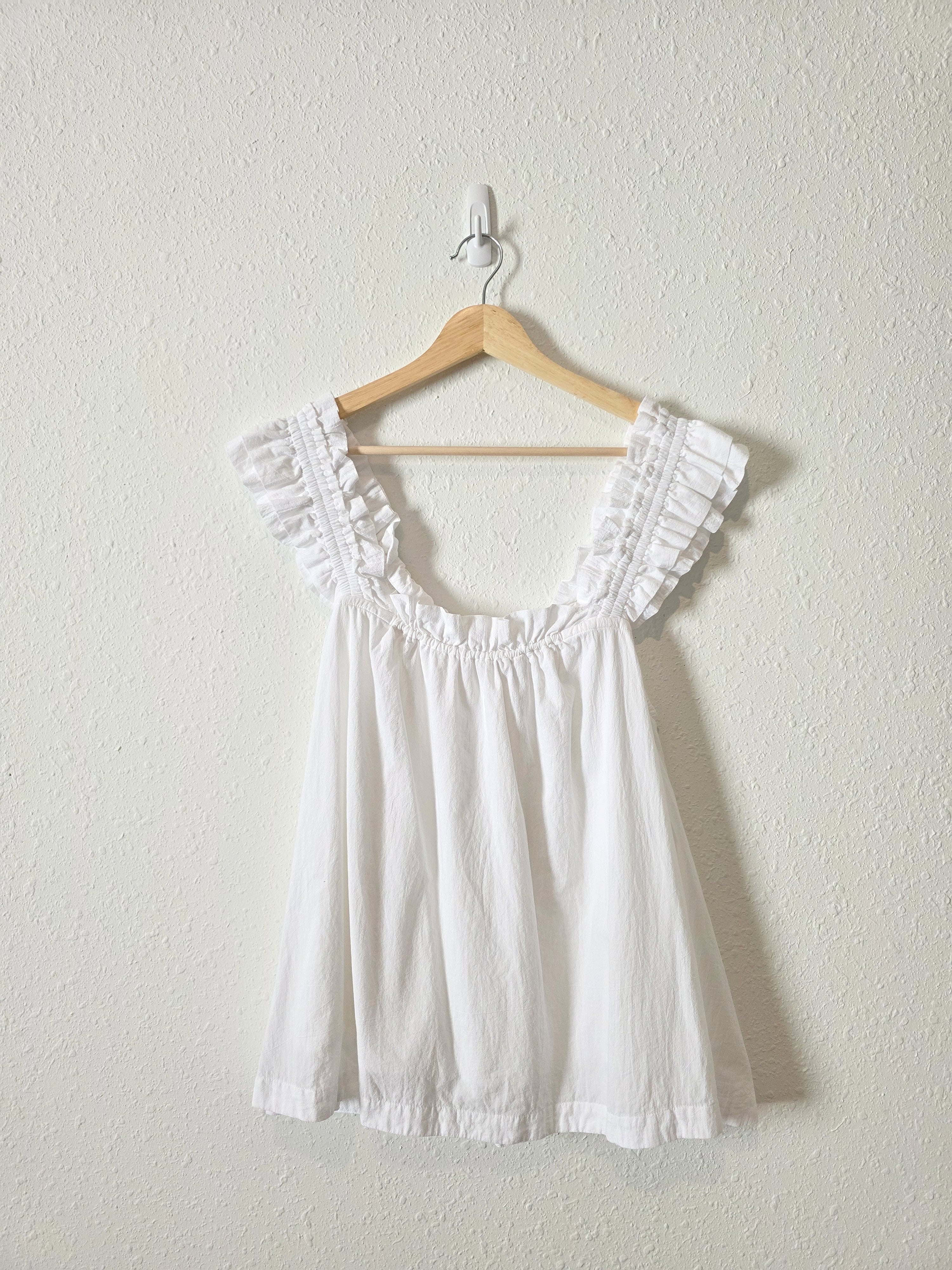 Piyama Ruffle Strap Cotton Tank (L)