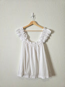 Piyama Ruffle Strap Cotton Tank (L)